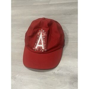 Women's Pink Victoria Secret MLB Angels Bling 47 Twins Strap Hat